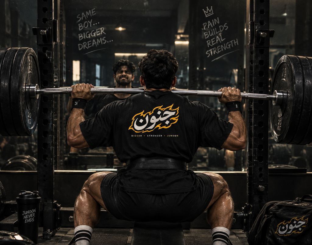 JUNOON - جنون | Bigger Stronger Junoon Oversized Gym T-Shirt