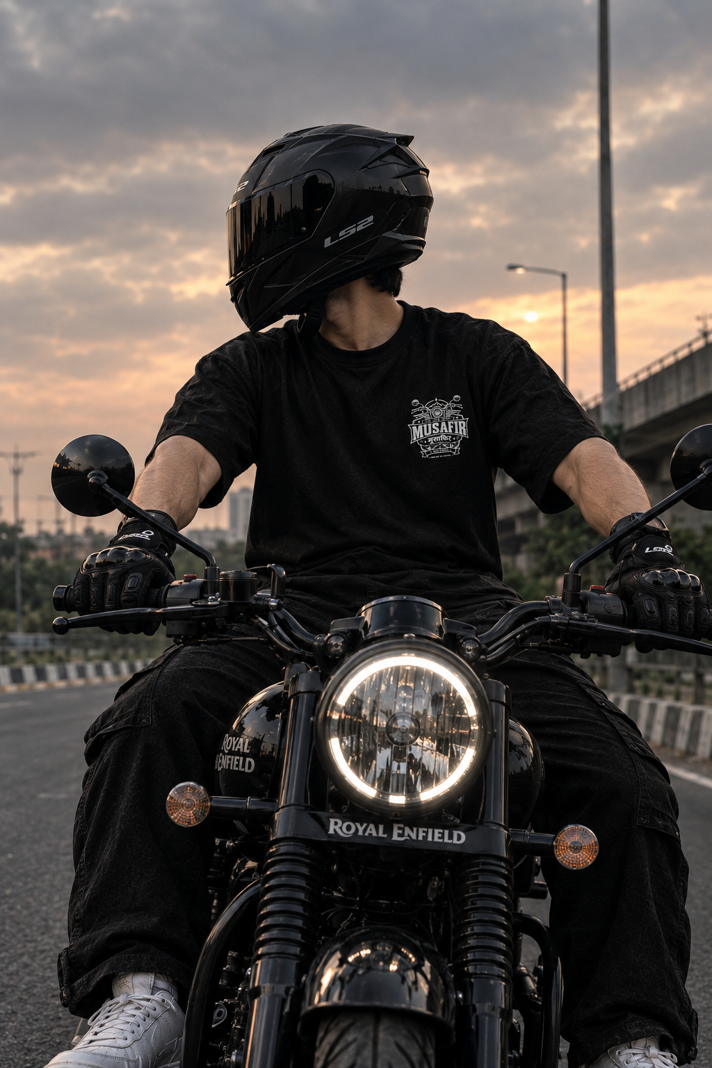 MUSAFIR - Ride Roam Repeat Oversized T-Shirt | Premium Biker Streetwear