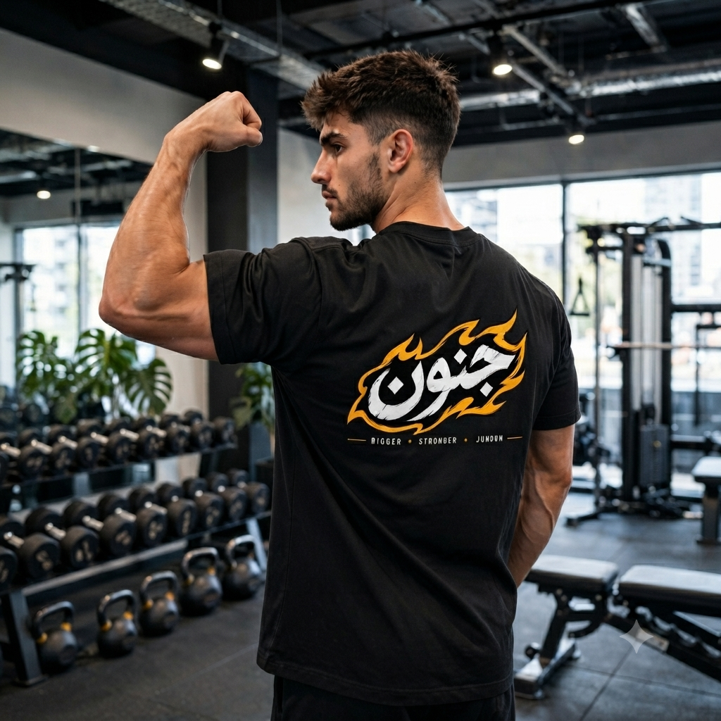 JUNOON - جنون | Bigger Stronger Junoon Oversized Gym T-Shirt