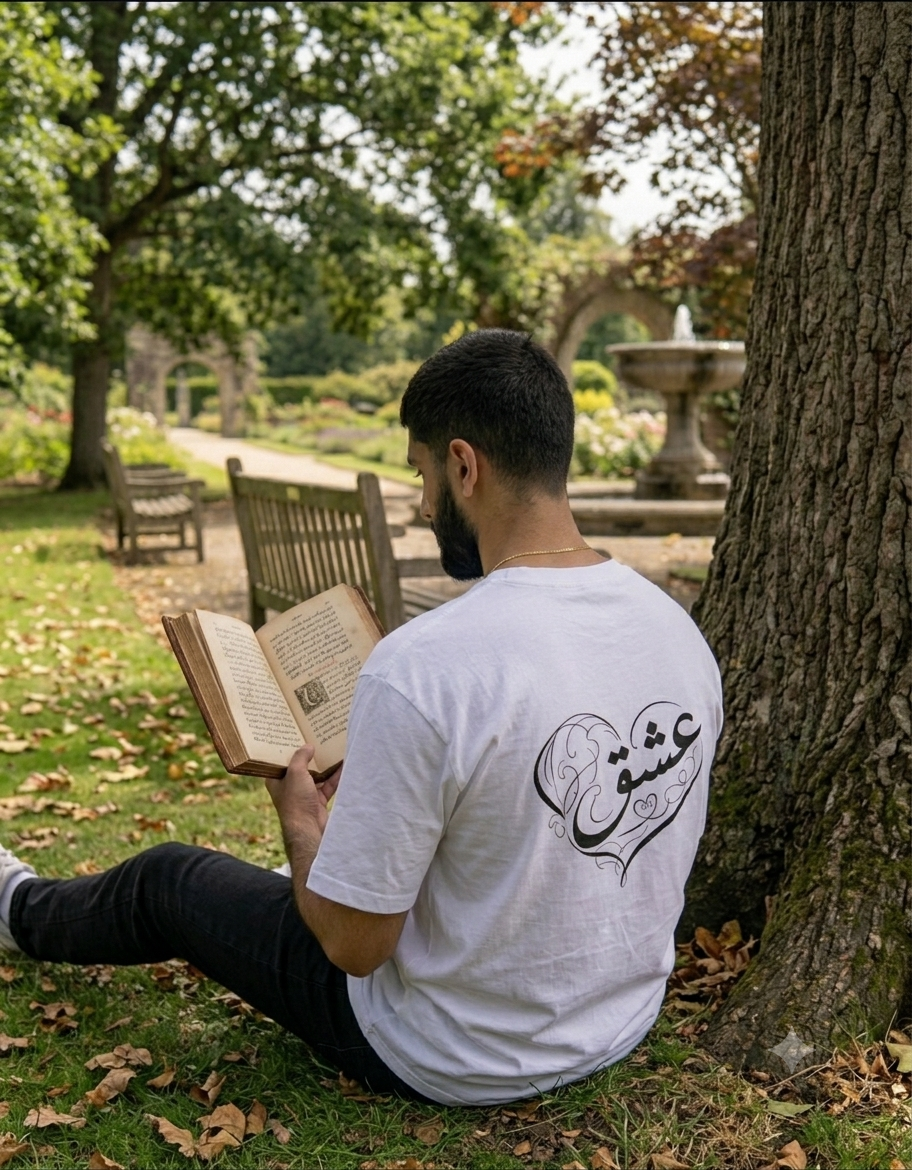 ISHQ - عشق | Love Heart Oversized T-Shirt | White Aesthetic Streetwear