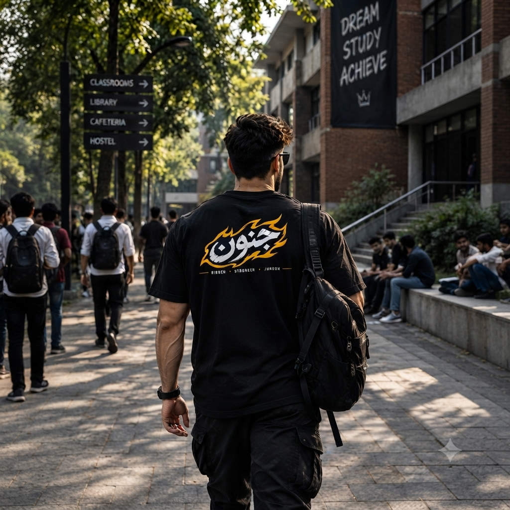 JUNOON - جنون | Bigger Stronger Junoon Oversized Gym T-Shirt