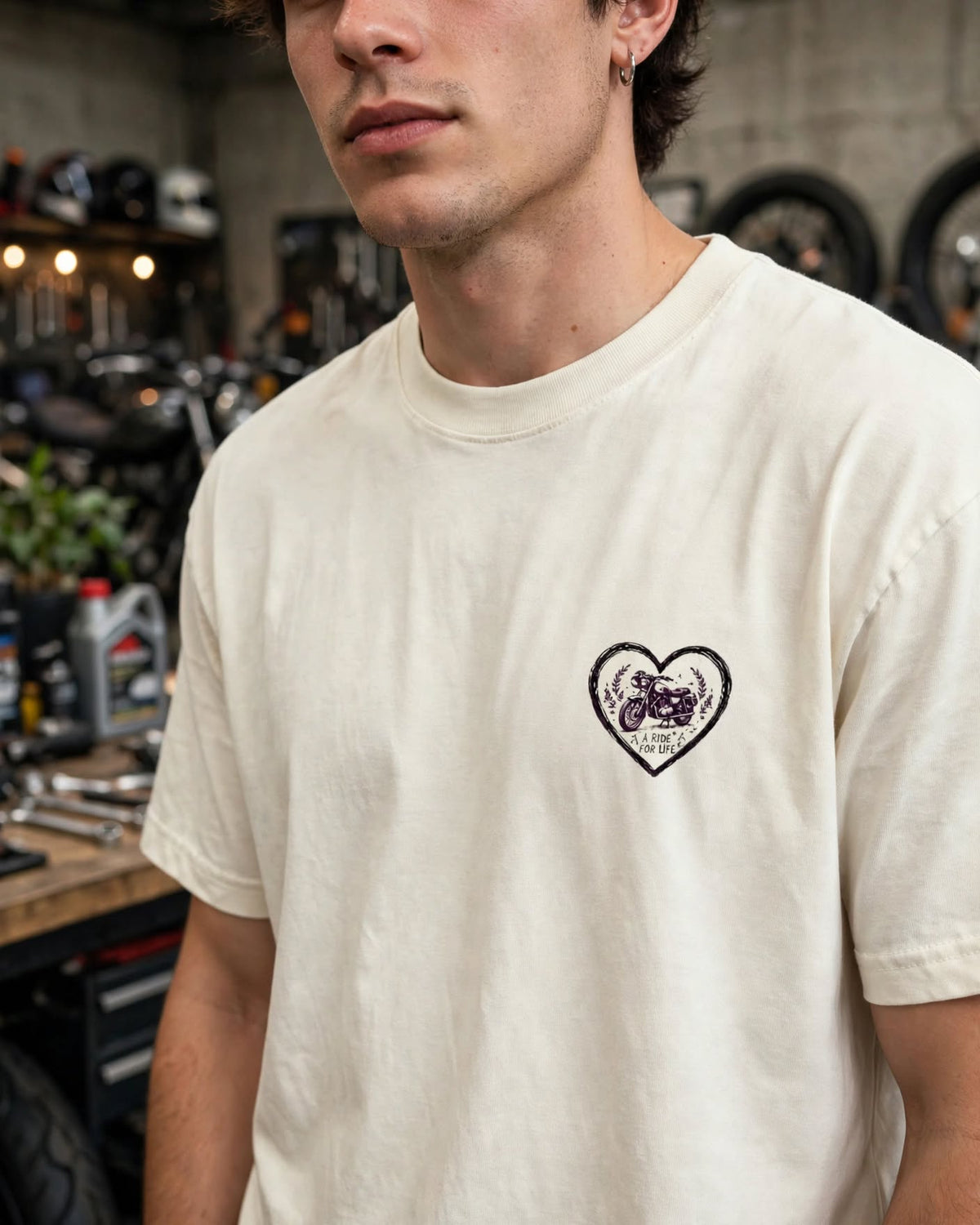 MERI ZINDAGI HAI TU Oversized Biker T-Shirt | Purple Rider POV Edition